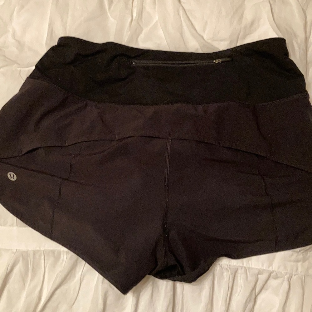 - Lululemon speed up black shorts size 8 running